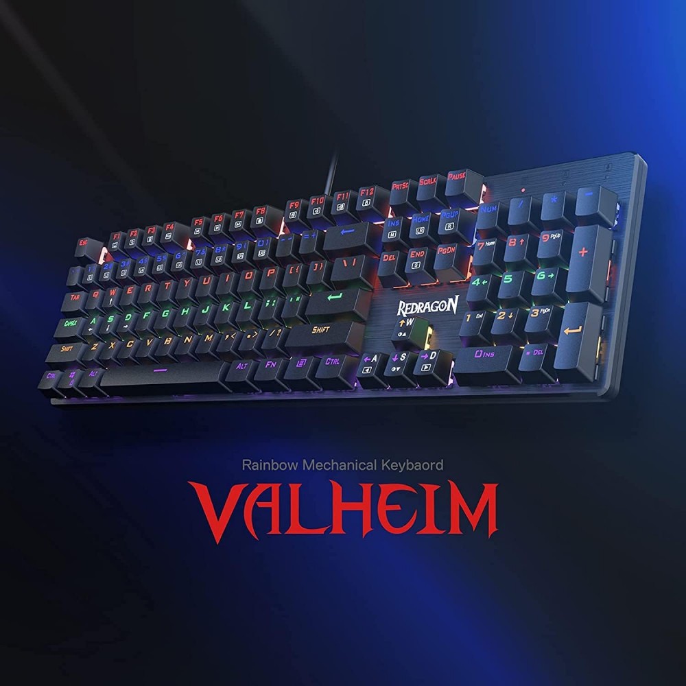 Redragon K608 Elite Valheim Rainbow Mechanical Gaming Keyboard ( Brown SWITCH )