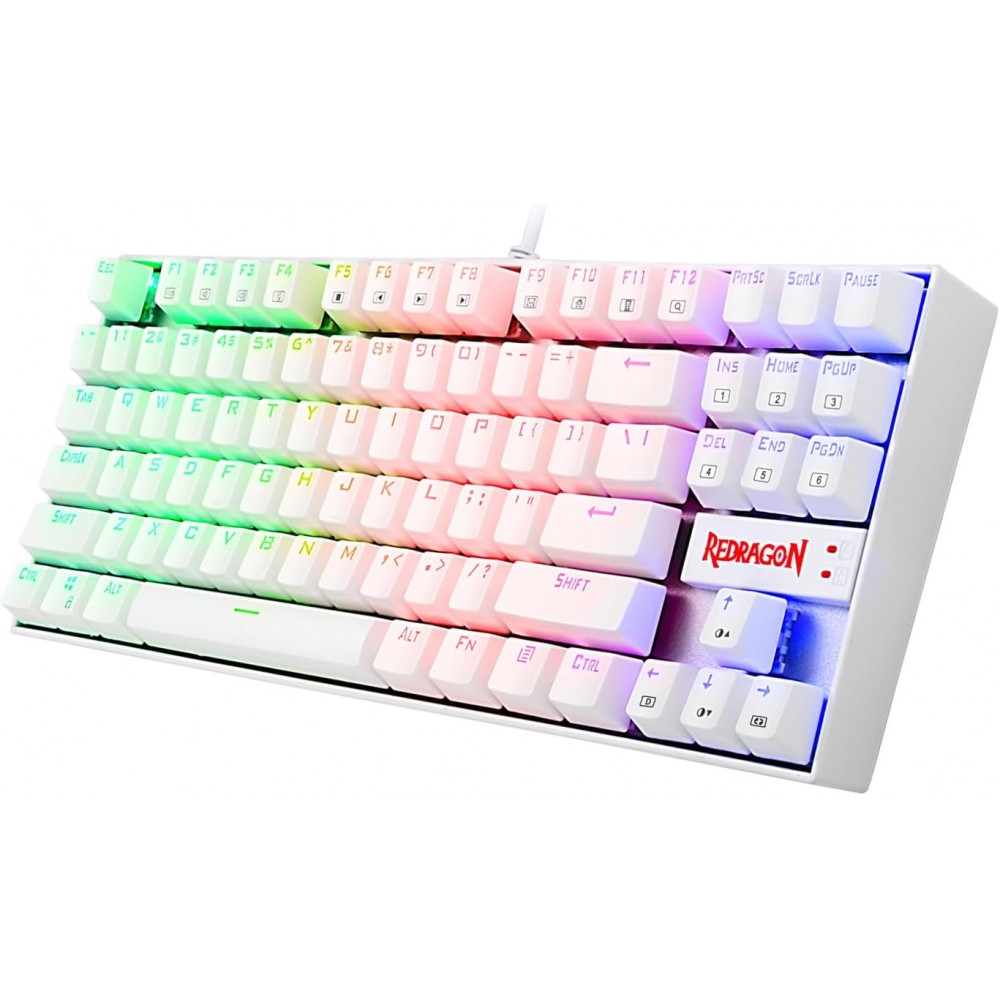 REDRAGON K552 Kumara RGB Mechanical Gaming Keyboard White (Blue Switch )