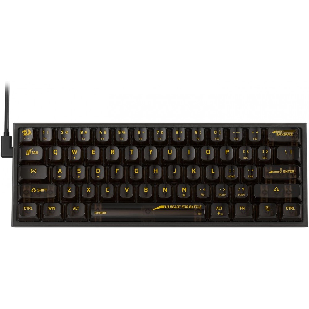 REDRAGON FIZZ K617CTB-RGB 60% WIRED MECHANICAL KEYBOARD ( Black )