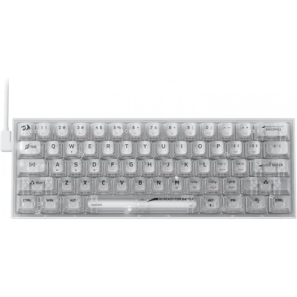 REDRAGON FIZZ K617CT-RGB 60% WIRED MECHANICAL KEYBOARD ( White )