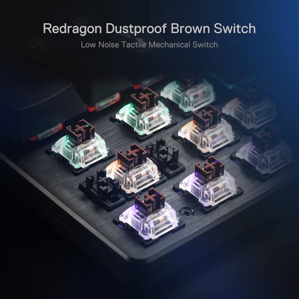 Redragon K608 Elite Valheim Rainbow Mechanical Gaming Keyboard ( Brown SWITCH )