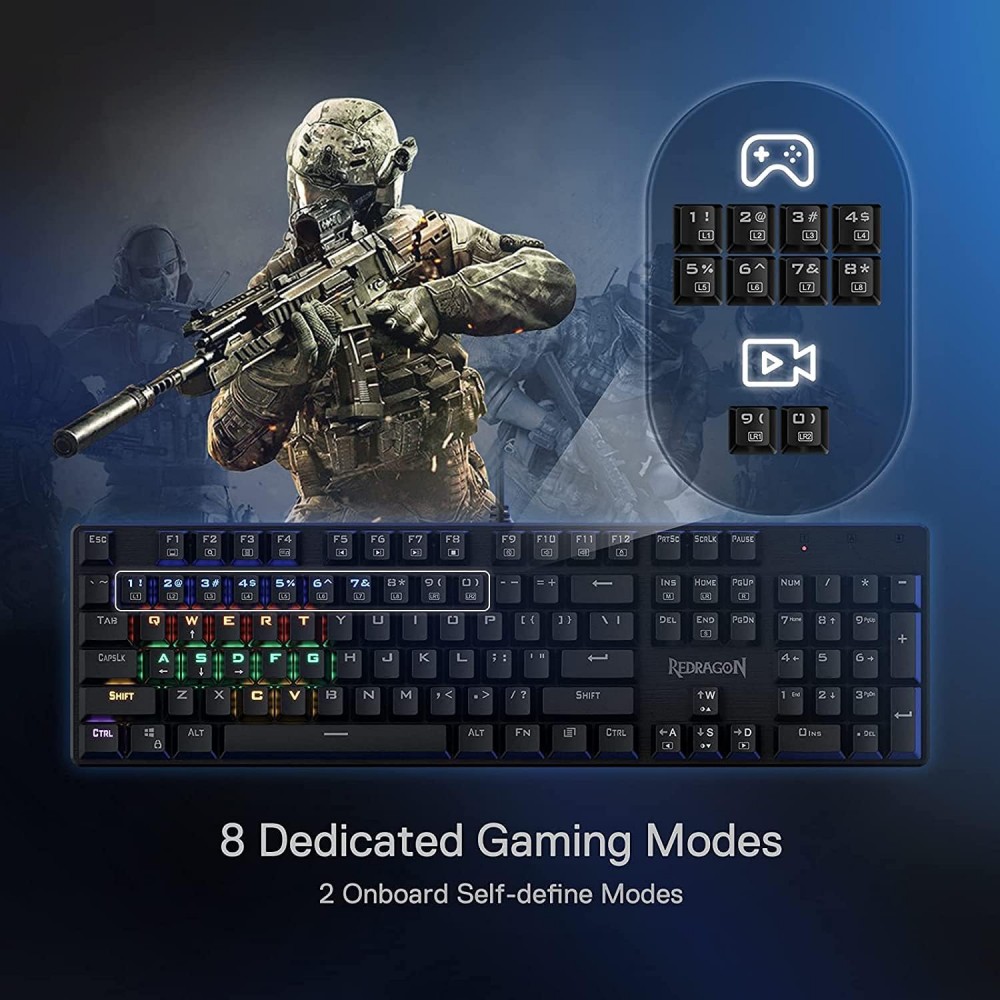 Redragon K608 Elite Valheim Rainbow Mechanical Gaming Keyboard ( Brown SWITCH )
