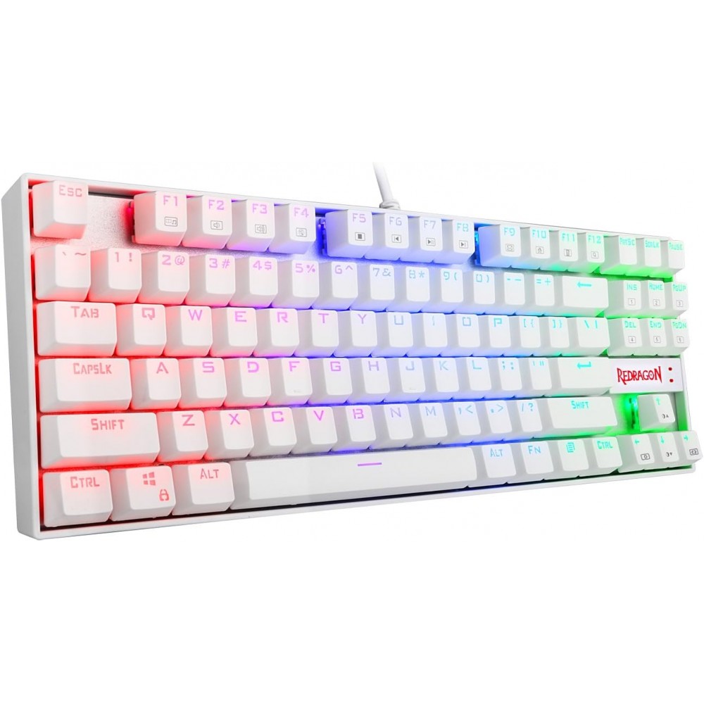 REDRAGON K552 Kumara RGB Mechanical Gaming Keyboard White (Blue Switch )