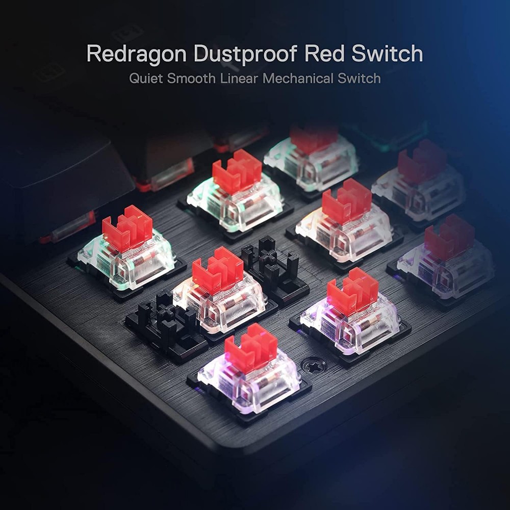 Redragon K608 Elite Valheim Rainbow Mechanical Gaming Keyboard ( RED SWITCH )