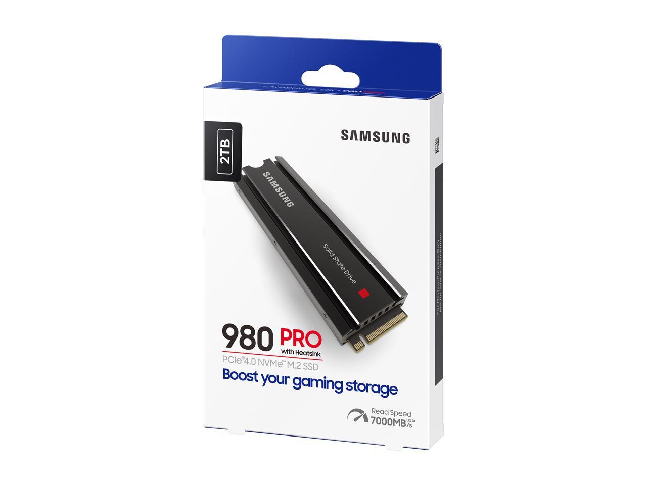 ■Samsung 980 PRO 2TB With Heatsink 未開封 Samsung 980 PRO with Heatsink GEN 4.0 NVMe 2TB (R 7000 / W 5100