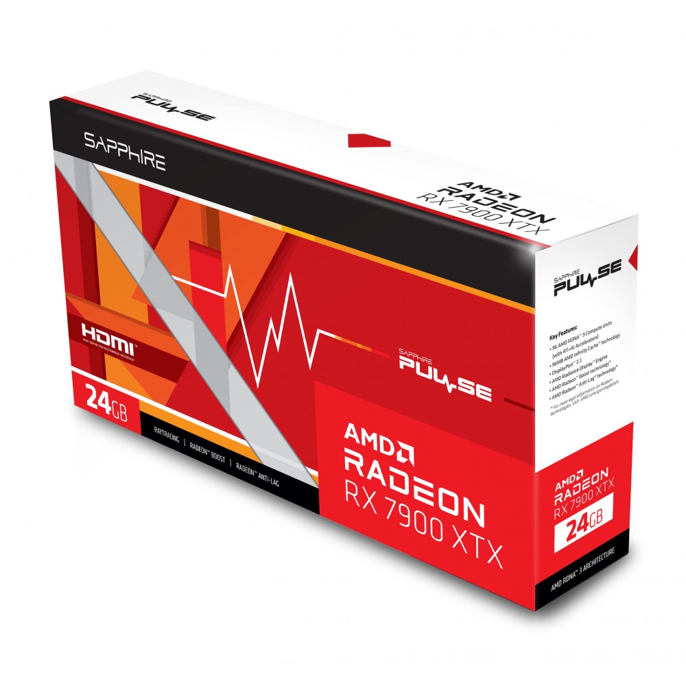 SAPPHIRE RX 7900 XTX PULSE 24GB GDDR6 (Three Years Warranty)
