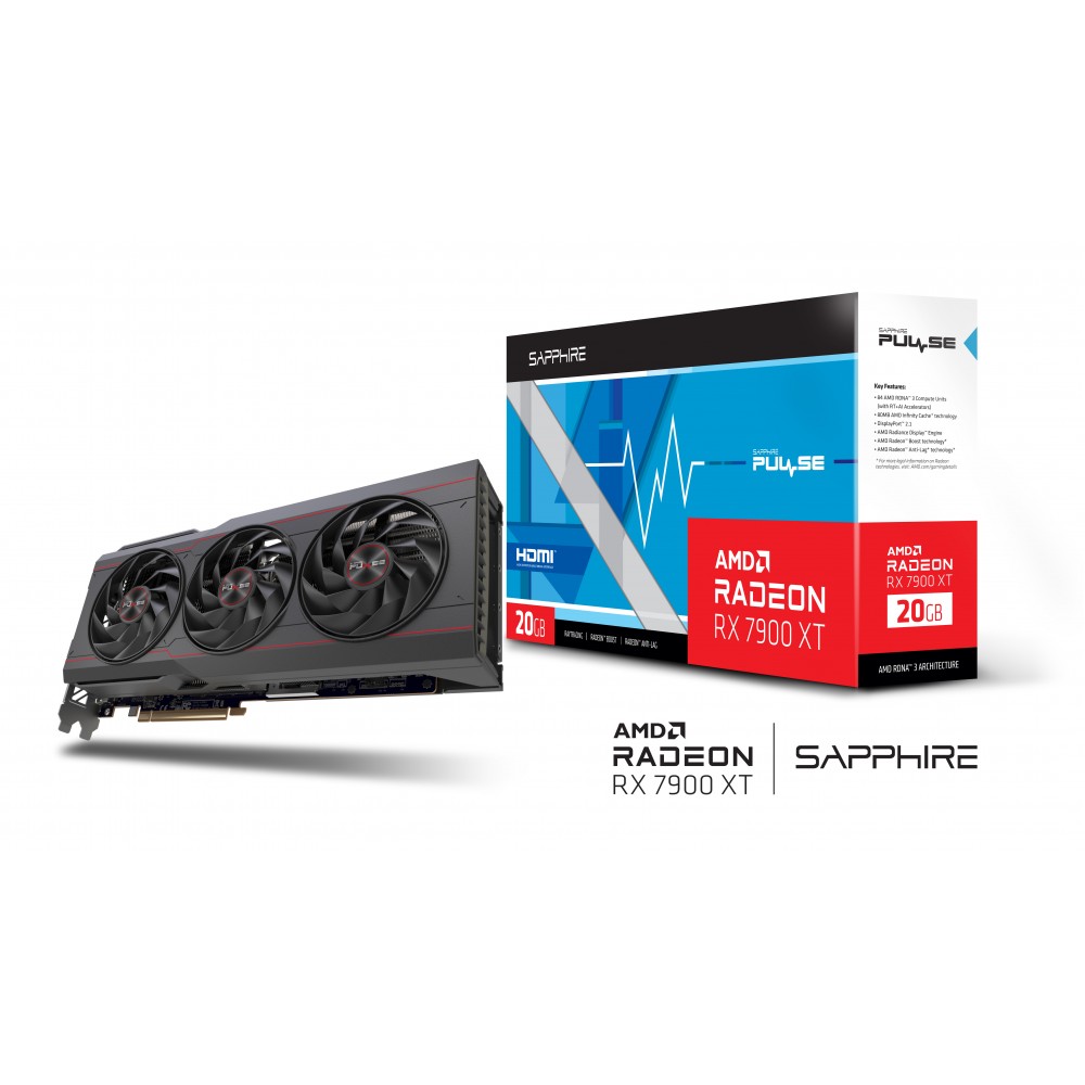 SAPPHIRE RX 7900 XT PULSE 20GB GDDR6 (Three Years Warranty)