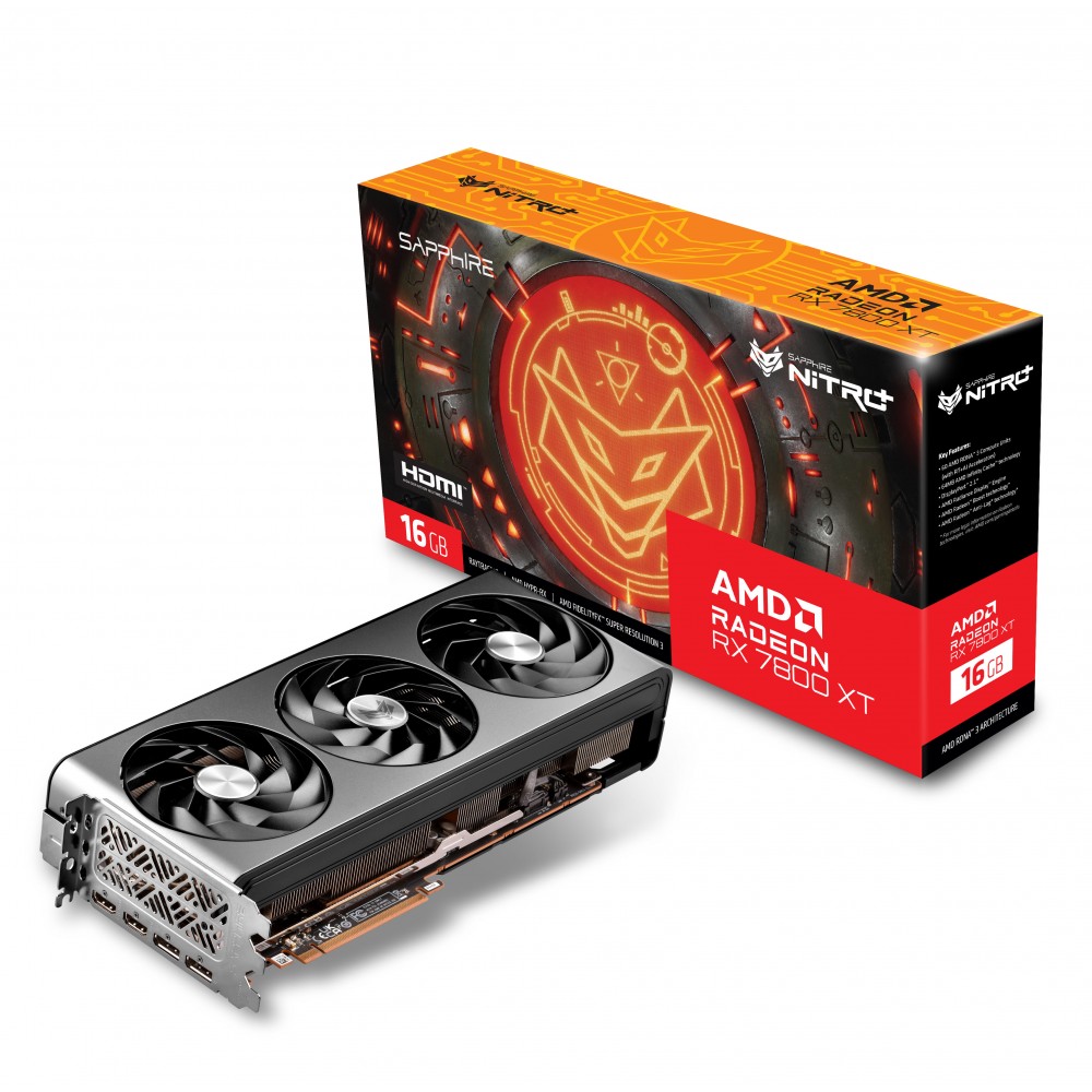 SAPPHIRE RX 7800 XT NITRO+ Gaming OC 16GB GDDR6 (Three Years Warranty)