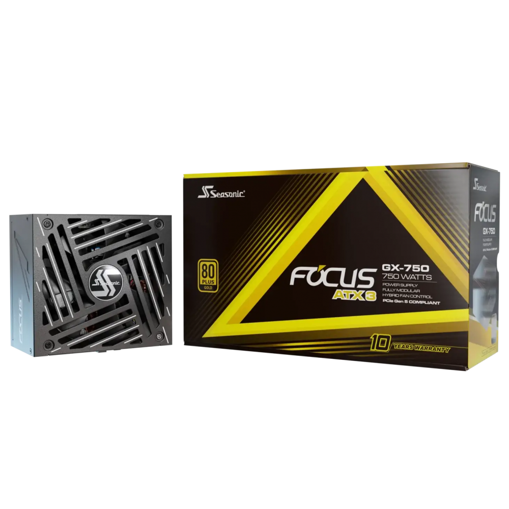 Seasonic FOCUS GX-750 -750W - 80 Plus Gold - ATX 3.1 - PCIe 5.1 Fully Modular Seasonic FOCUS GX-750 -750W - 80 Plus Gold - ATX 3.1 - PCIe 5.1 Fully Modular
