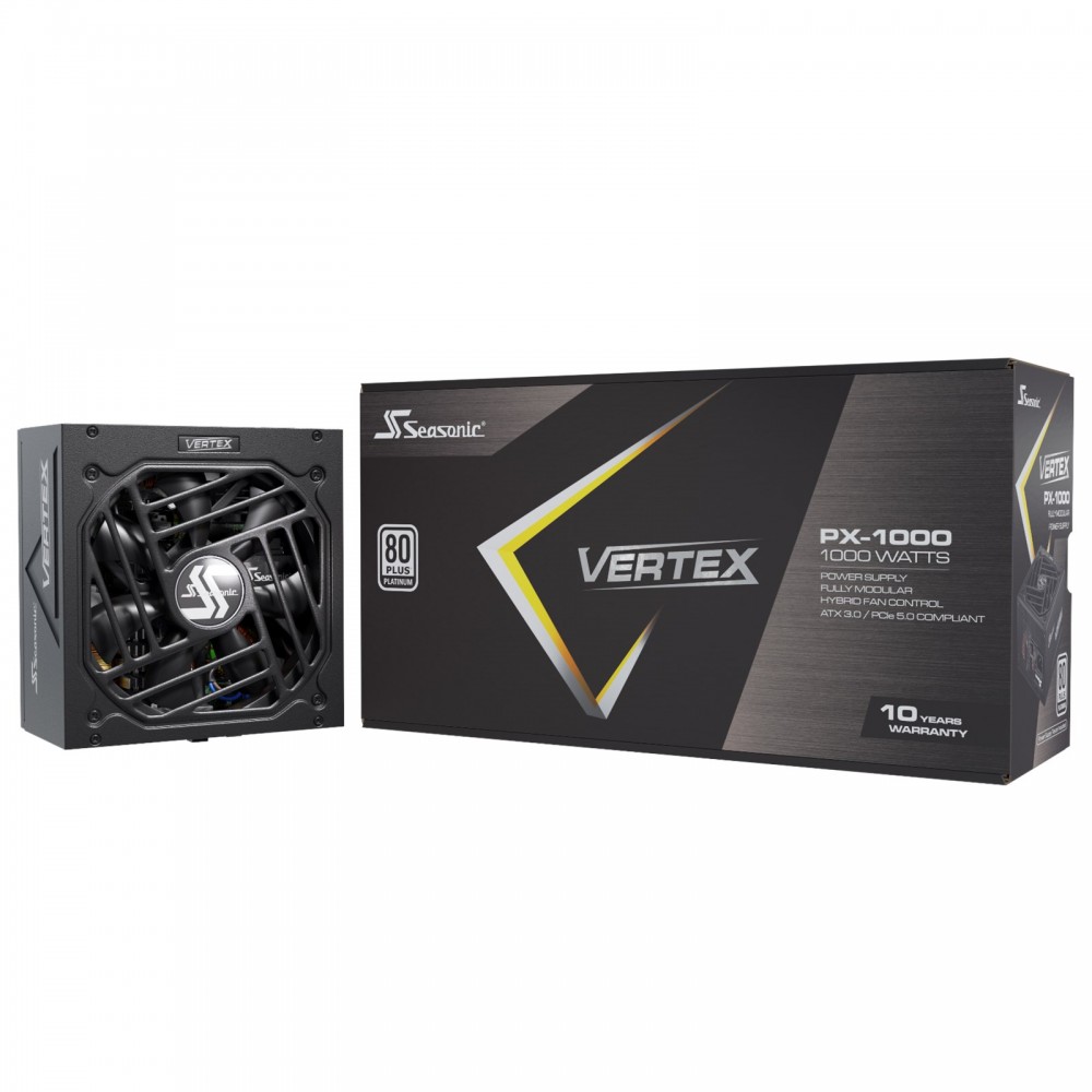 Seasonic VERTEX PX-1000 -1000W - 80 Plus Platinum - ATX 3.1 - PCIe 5.1 Fully Modular Seasonic VERTEX PX-1000 -1000W - 80 Plus Platinum - ATX 3.1 - PCIe 5.1 Fully Modular