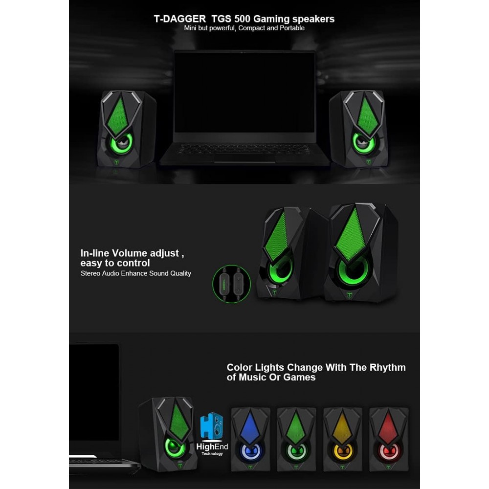 T-DAGGER TGS500 Blackbox 2.0 Speaker with LED T-DAGGER TGS500 Blackbox 2.0 Speaker with LED