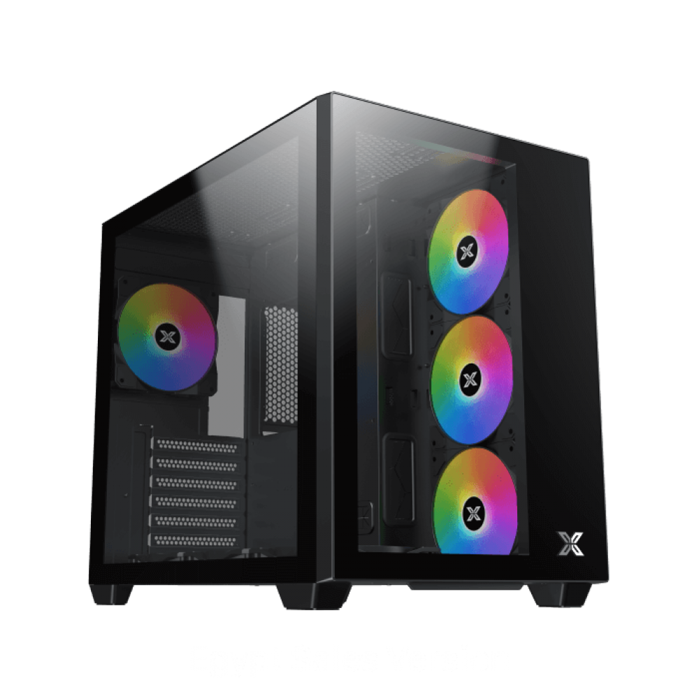 XIGMATEK AQUA III ARGB Mid Tower Case Black
