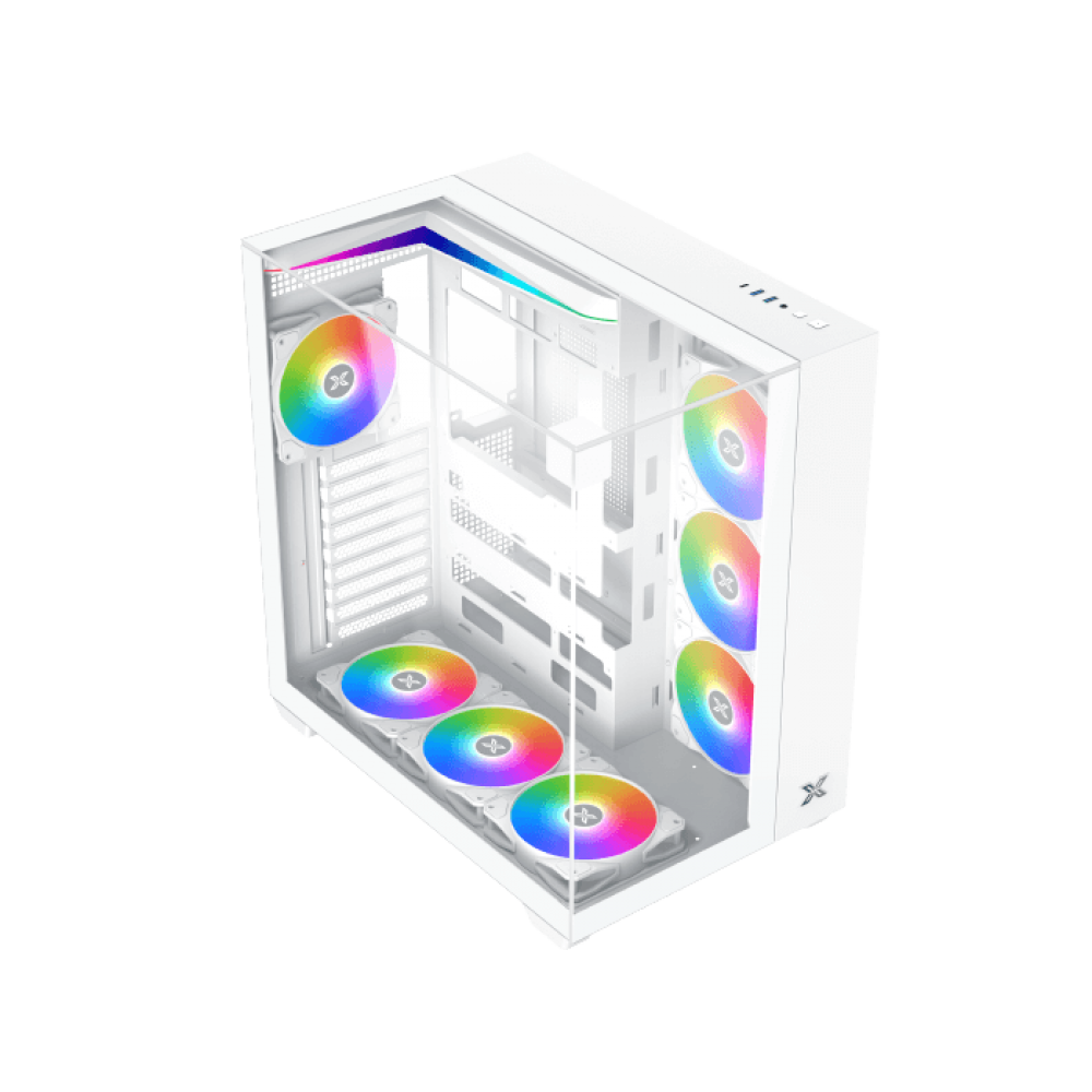 XIGMATEK AQUA V ARGB Mid Tower Case White