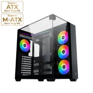 XIGMATEK AQUA V ARGB Mid Tower Case Black