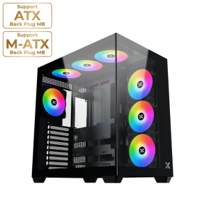 XIGMATEK AQUA V AIR ARGB Mid Tower Case Black