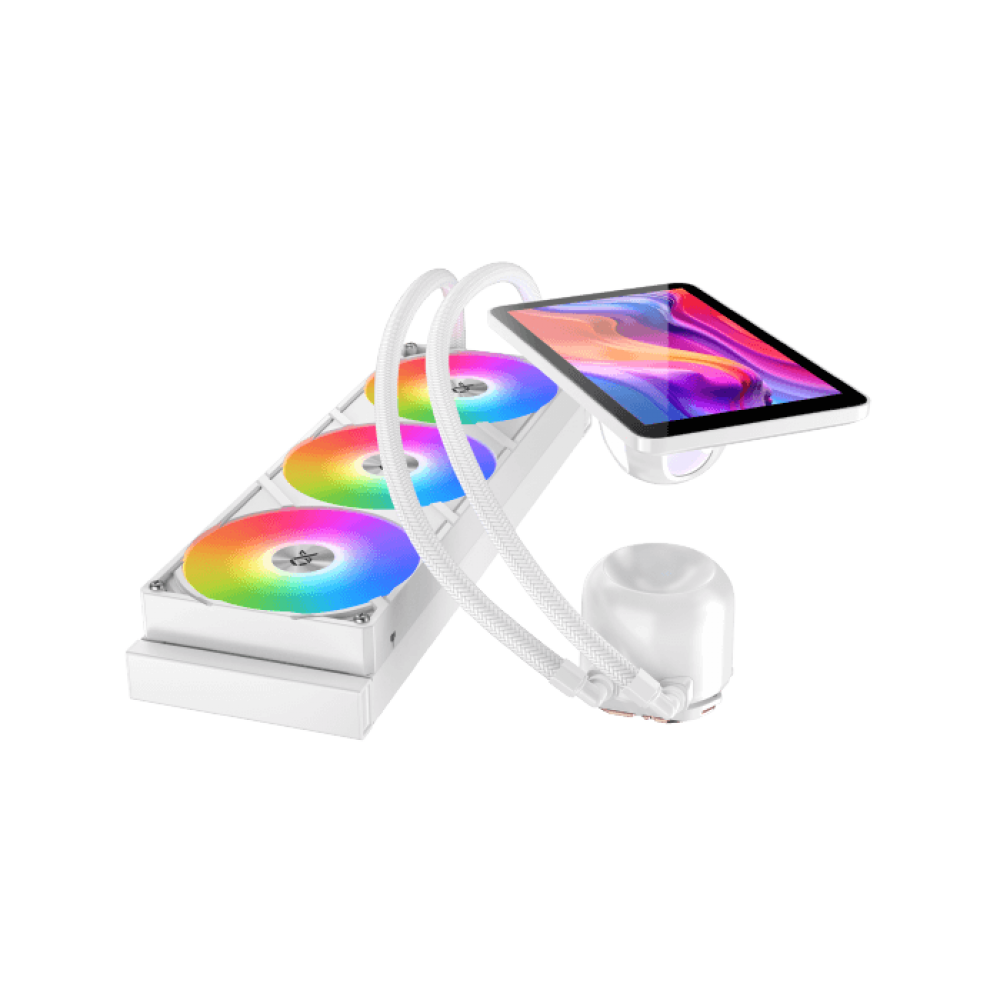 Xigmatek Connect Pro 360 Arctic ARGB 7 Inch Magnetic LCD Liquid Cooler