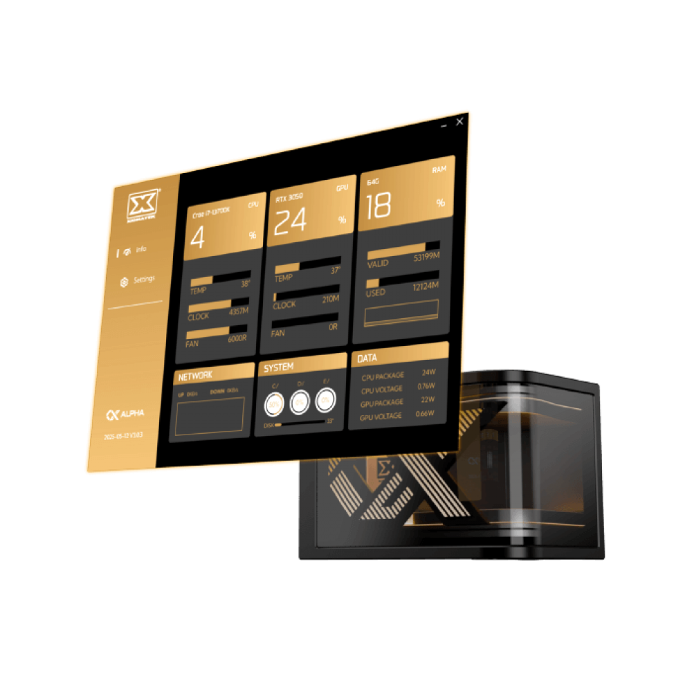 Xigmatek Connect Ultra 360 ARGB Magnetic - 6.8 inch Curve AMOLED Display Liquid Cooler