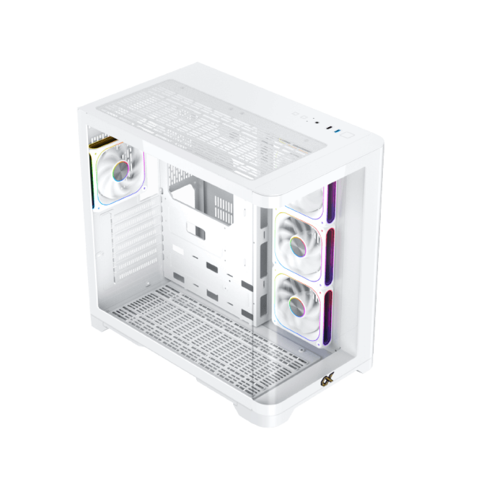 Xigmatek Crystal Storm V2 ARGB + Valkyrie 750W 80 Plus Bronze ATX 3.1 Mid Tower Case White