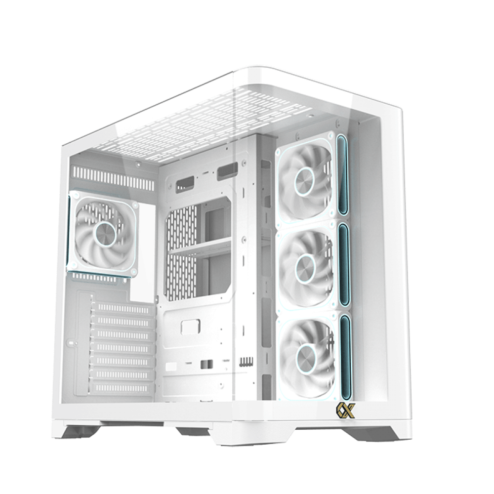 Xigmatek Crystal Storm V2 ARGB + Valkyrie 750W 80 Plus Bronze ATX 3.1 Mid Tower Case White