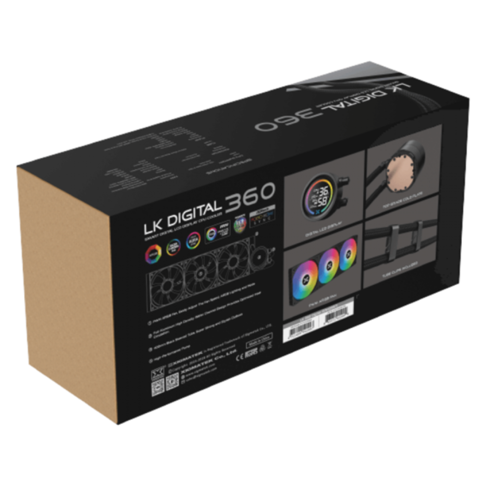Xigmatek LK DIGITAL 360 ARGB CPU Liquid Cooler – Black