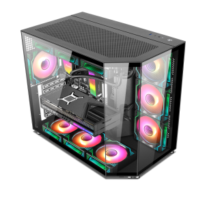 Xander Crystal ARGB Mid Tower Case Black + PSU 850W Bronze