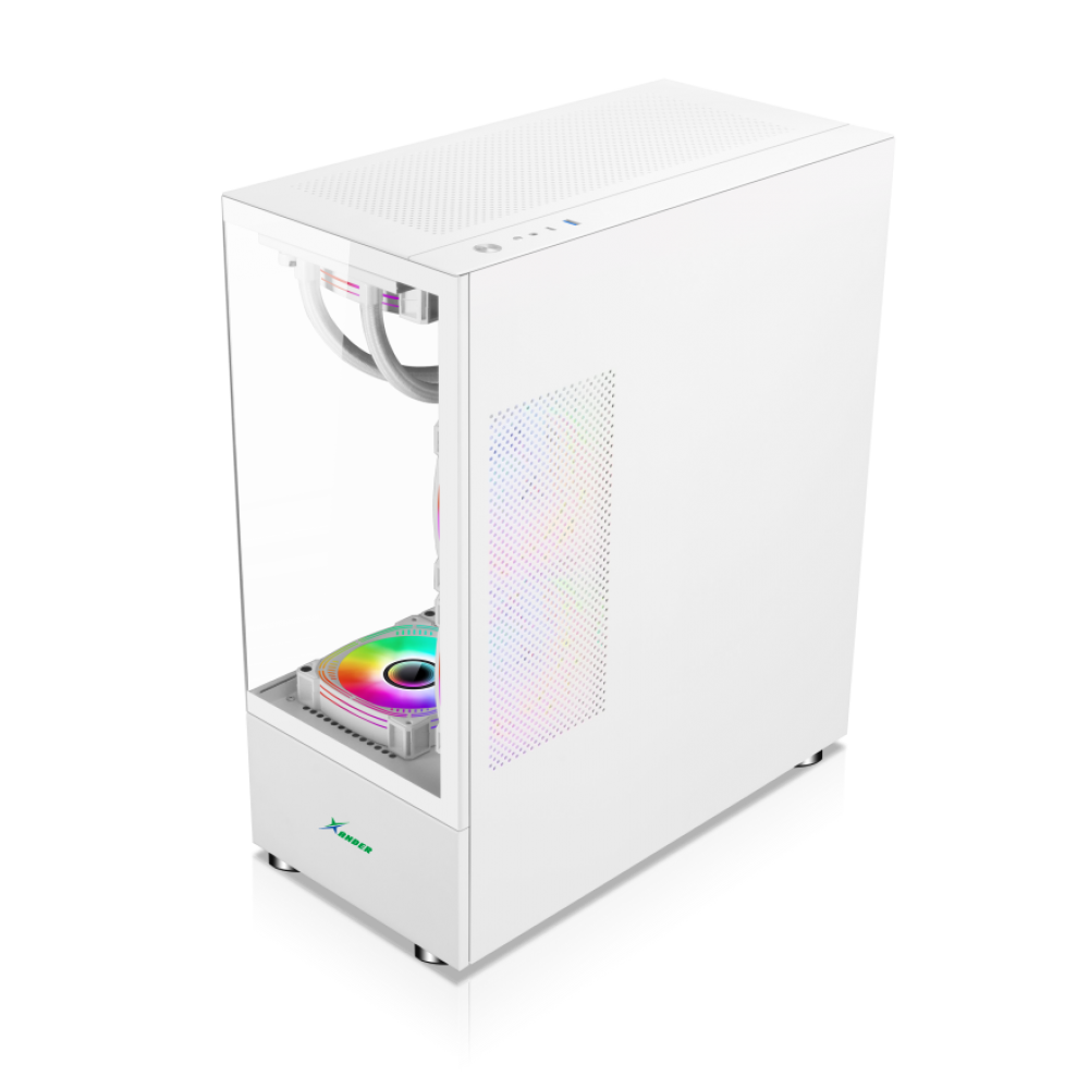Xander Jupiter ARGB Mid Tower Case White + PSU 850W Bronze