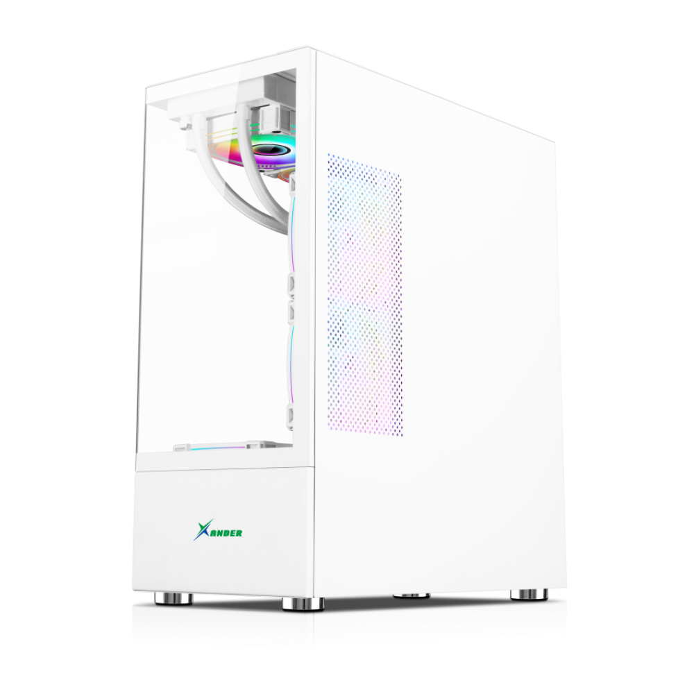 Xander Jupiter ARGB Mid Tower Case White + PSU 850W Bronze