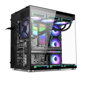 Xander Crystal ARGB Mid Tower Case Black + PSU 850W Bronze