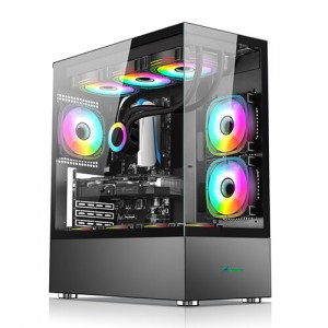 Xander Jupiter ARGB Mid Tower Case Black + PSU 850W Bronze 
