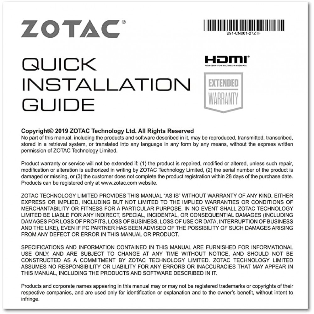 ZOTAC GTX 1650 AMP CORE 4GB GDDR6 ZOTAC GTX 1650 AMP CORE 4GB GDDR6