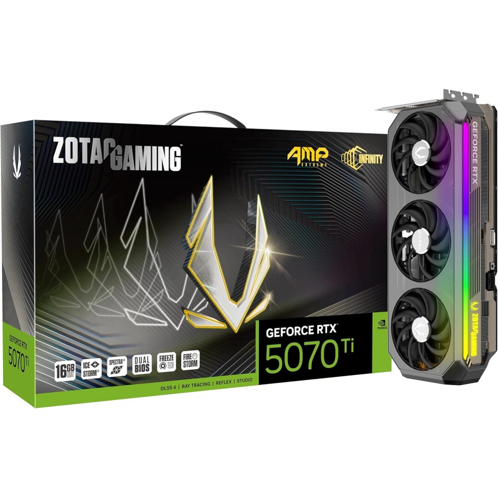 ZOTAC GeForce RTX 5070 TI AMP EXTREME INFINITY 16GB GDDR7 ZOTAC GeForce RTX 5070 TI AMP EXTREME INFINITY 16GB GDDR7