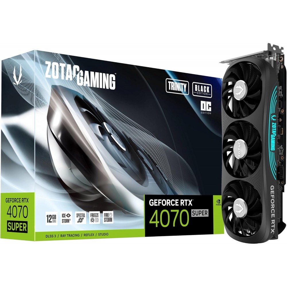 ZOTAC RTX 4070 SUPER Trinity OC Black ED 12GB GDDR6X