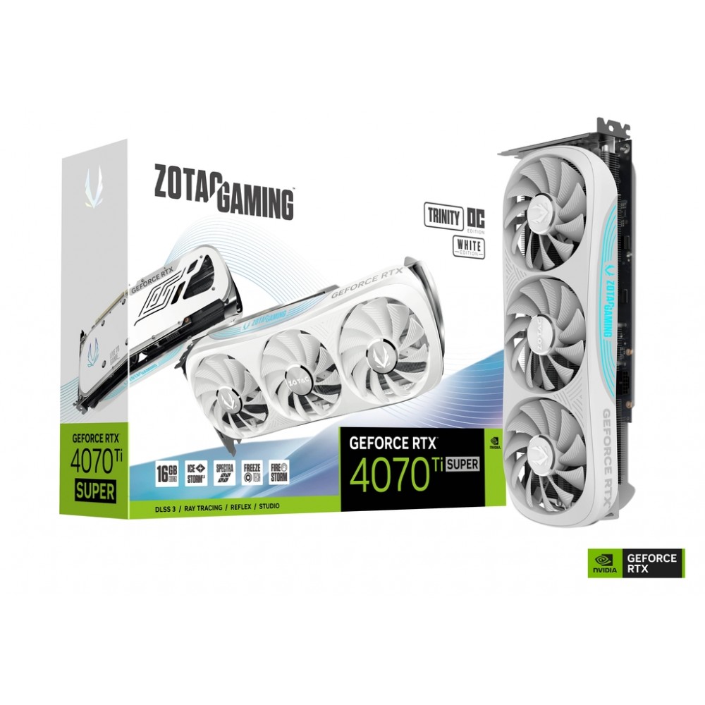ZOTAC RTX 4070 Ti SUPER TRINITY OC WHITE ED 16GB GDDR6X
