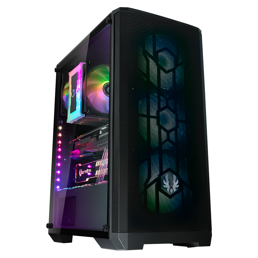 BITFENIX NOVA MESH SE TG Black + 600W 4 RGB FANS