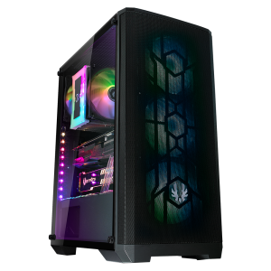 BITFENIX NOVA MESH SE TG Black + 600W 4 RGB FANS 