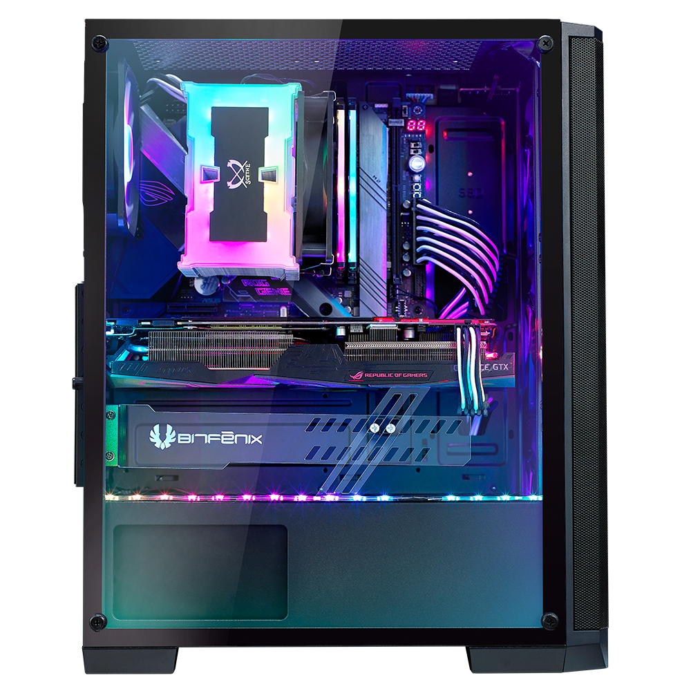 BITFENIX NOVA MESH SE TG Black + 600W 4 RGB FANS