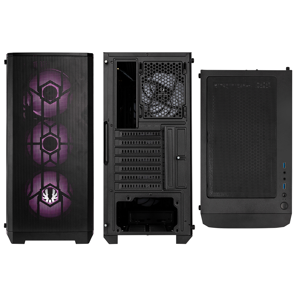 BITFENIX NOVA MESH SE TG Black + 600W 4 RGB FANS